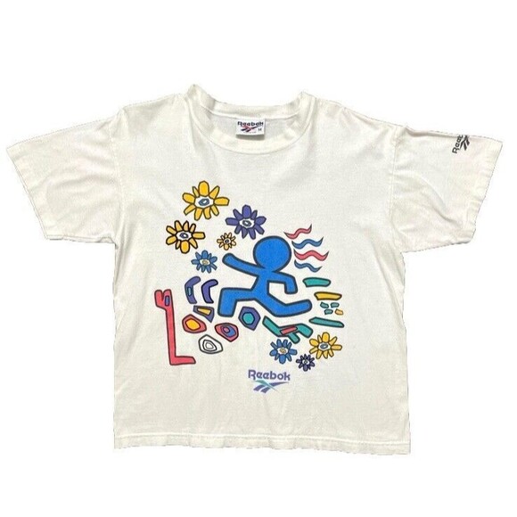 Extremely Rare Keith Haring Reebok Single Stitch Art/ Artist T Shirt - Picture 1 of 4